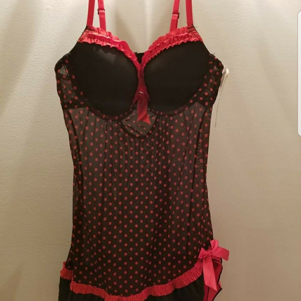 Red and Black Negligee